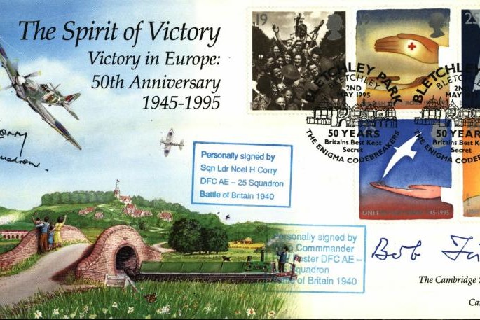 Battle of Britain cover Sgd N H Corry a BoB Pilot 25 Sq and R W Foster BoB 605 Sq