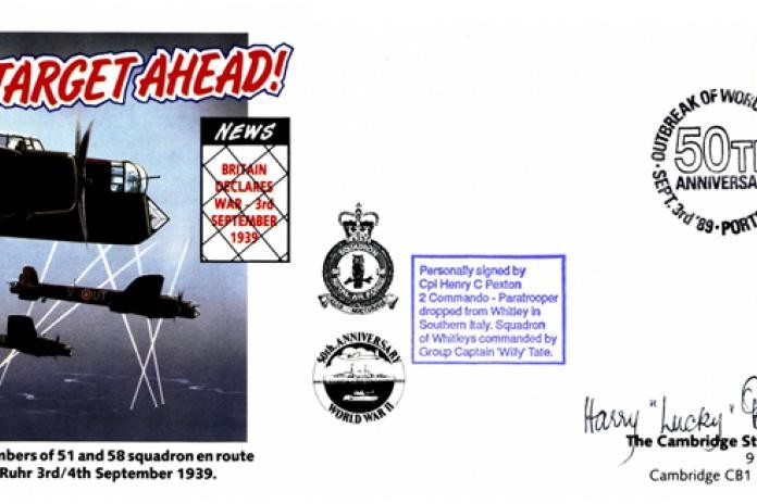 Whitley cover Signed H Lucky Pexton Commando Paratrooper