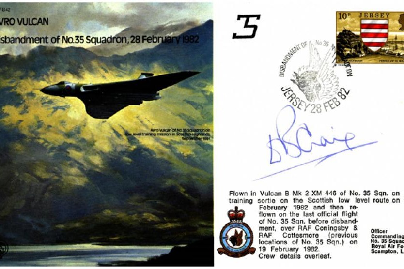 Avro Vulcan cover Signed ACM Sir David Craig
