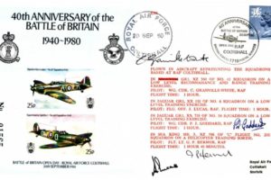 Battle of Britain 40th Anniversary 1980 cover Sgd crew