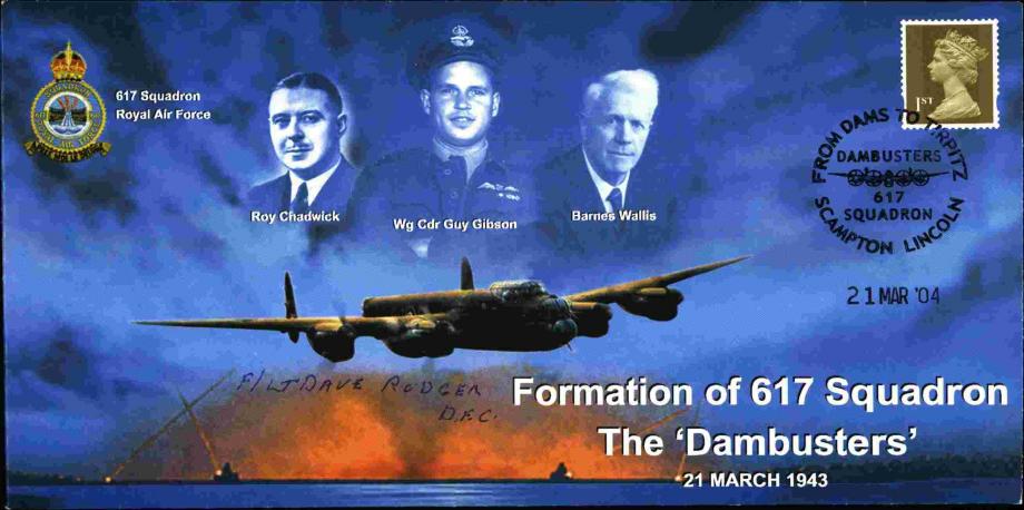 Dambusters 617 Squadron Cover Signed Dave Rodger Dams Raid