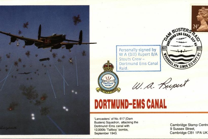 Dambusters 617 Squadron Cover Signed Bill Rupert Dortmund-Ems Canal