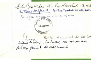 Defence Medal cover Signed 6 ACMs,AMs and AVMs