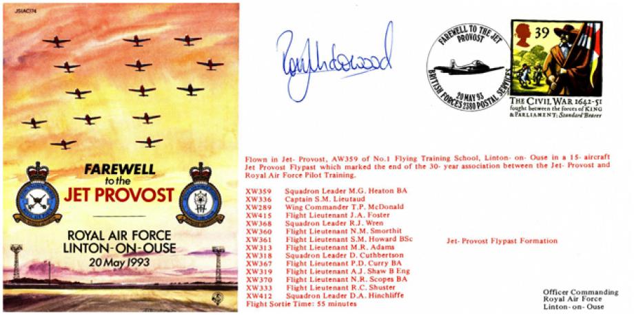 Farewell to The Jet Provost cover Sgd Underwood and Cornfield