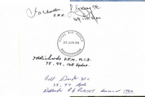 Wellington cover Signed 8 WW2 airmen