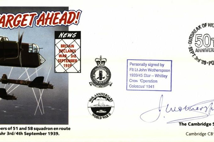 Whitley cover Signed J Wotherspoon Operation Colossus