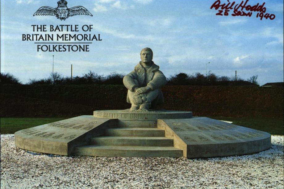 Battle of Britain Memorial cover Sgd Bill Hodds a BoB Pilot 25 Sq
