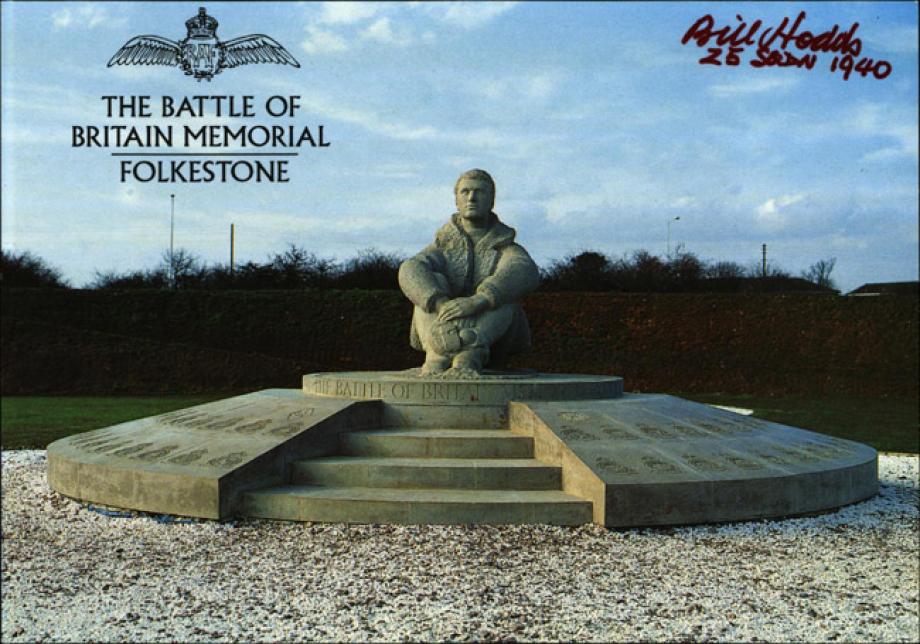 Battle of Britain Memorial cover Sgd Bill Hodds a BoB Pilot 25 Sq