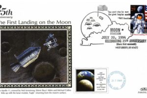 Benham Silks cover. First Moon Landing
