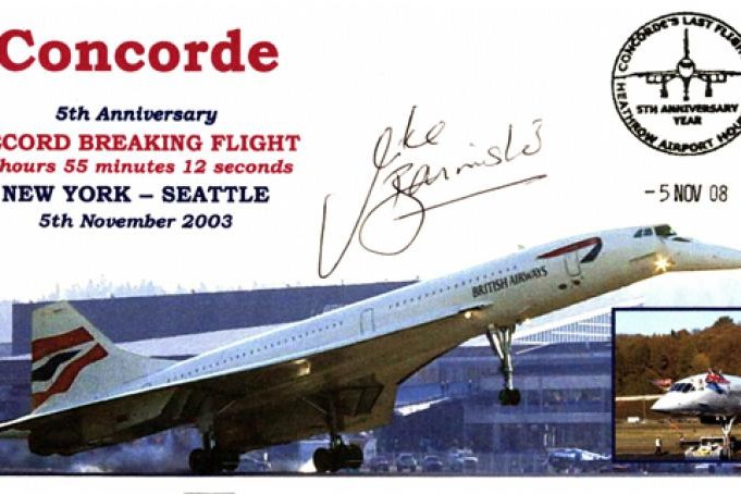 Concorde cover New York-Seattle Sgd M Bannister