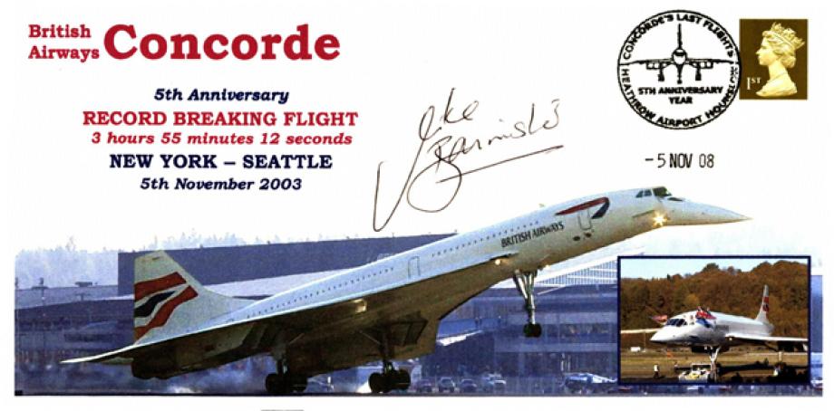 Concorde cover New York-Seattle Sgd M Bannister