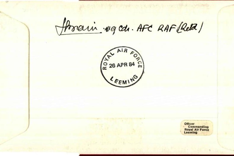 Air Force Cross cover signed B A D M McDonald and Brain