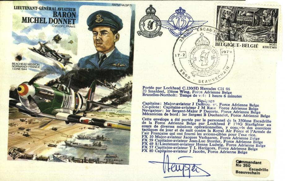 Lt Gen Aviateur Baron Michel Donnet cover Sgd pilot