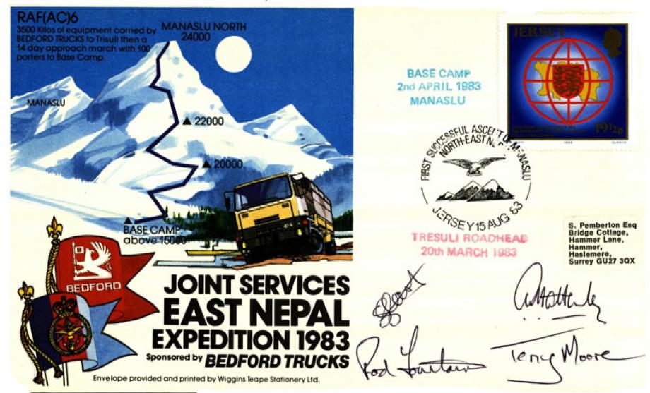 East Nepal Expedition cover Sgd 4 climbers