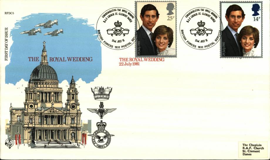 The Royal Wedding - 22nd July 1981 FDC