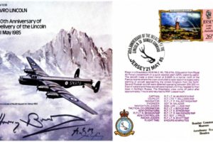 Avro Lincoln cover Signed BoB pilot Harry Murdoch 1 Sqn