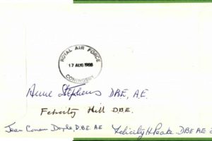 Defence Medal cover Signed 4 WRAF officers