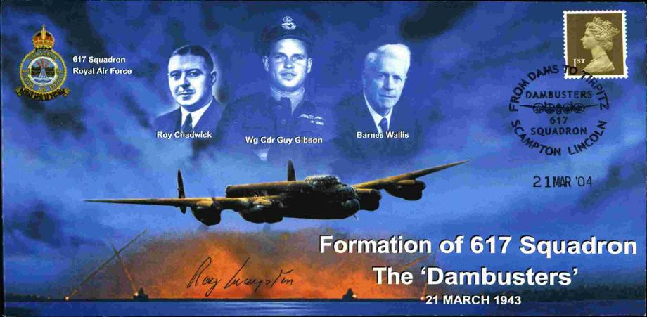 Dambusters 617 Squadron Cover Signed Ray Grayston Dams Raid