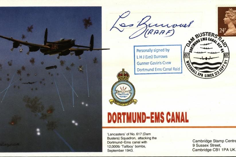 Dambusters 617 Squadron Cover Signed Les Burrows Tirpitz