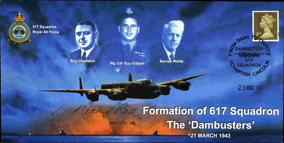 Dambusters 617 Squadron Cover Signed Nicky Ross