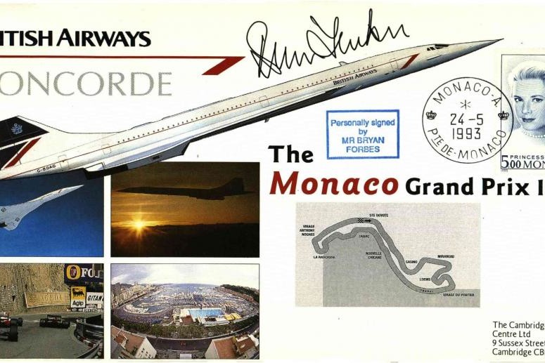 Concorde cover Monaco Grand Prix Sgd Bryan Forbes