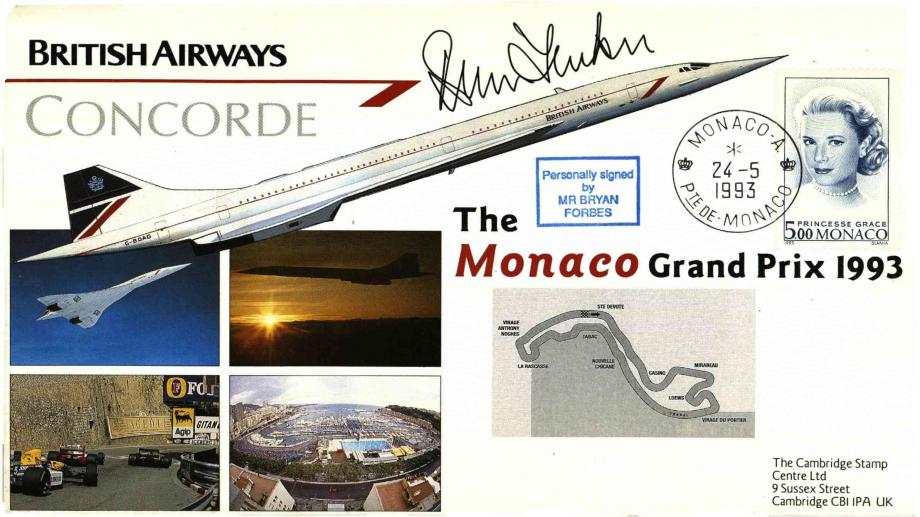 Concorde cover Monaco Grand Prix Sgd Bryan Forbes