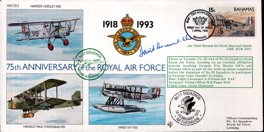 XI Squadron cover Sgd Sir D Harcourt-Smith