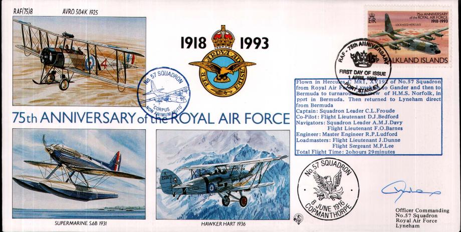 57 Squadron cover Sgd A M Morris