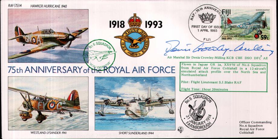 6 Squadron cover Sgd Sir D Crowley-Milling