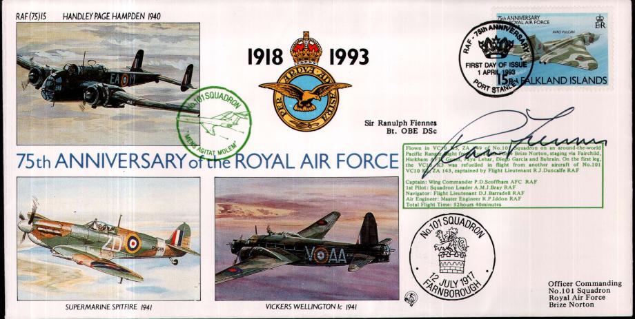 100 Squadron cover Sgd Sir Ranulph Fiennes