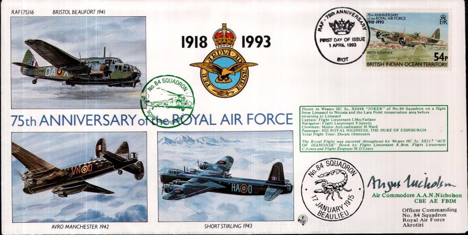 84 Squadron cover Sgd A A N N Nicholson
