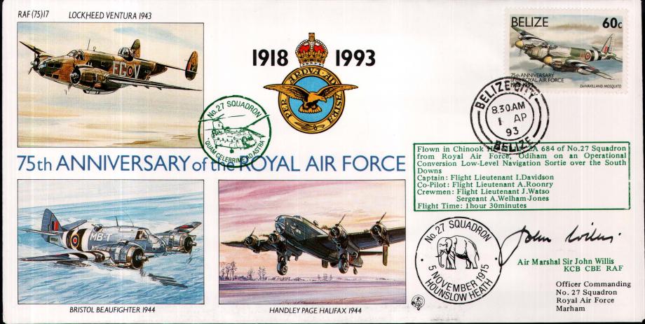 27 Squadron cover Sgd Sir John Willis