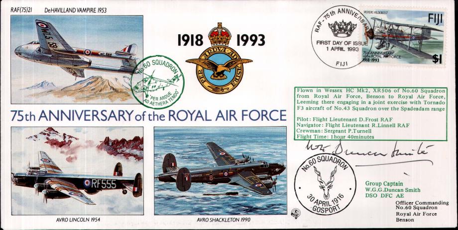 60 Squadron cover Sgd W G G Duncan-Smith