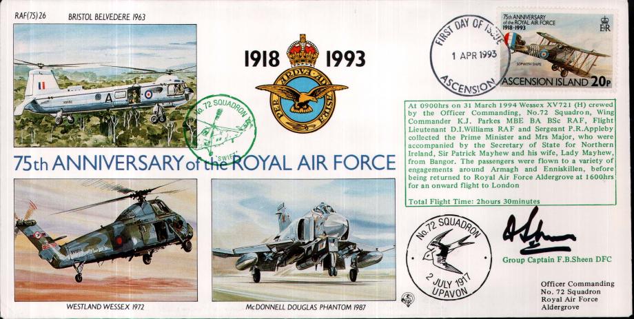 72 Squadron cover Sgd F B Sheen