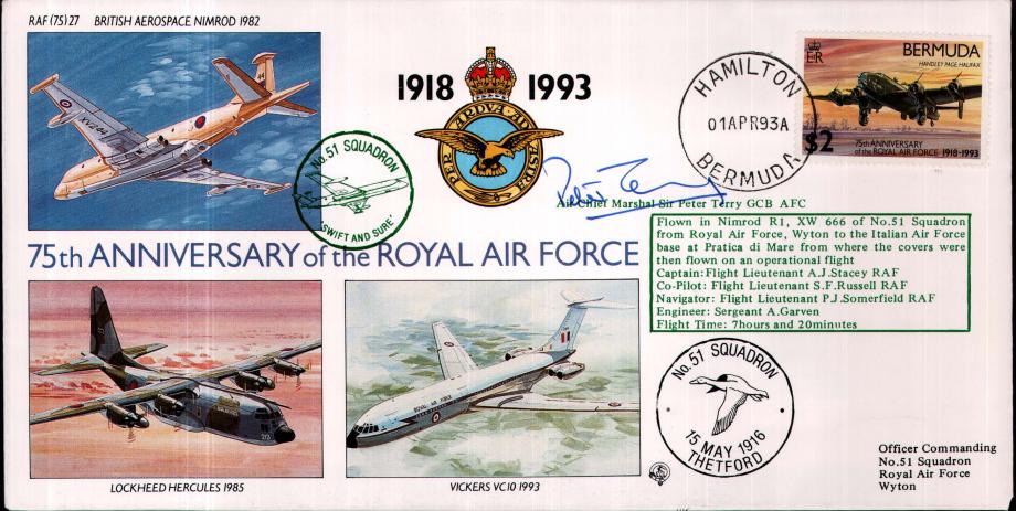 51 Squadron cover Sgd Sir Peter Terry