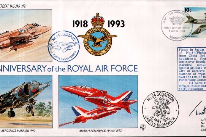 54 Squadron cover Sgd T J Kerss