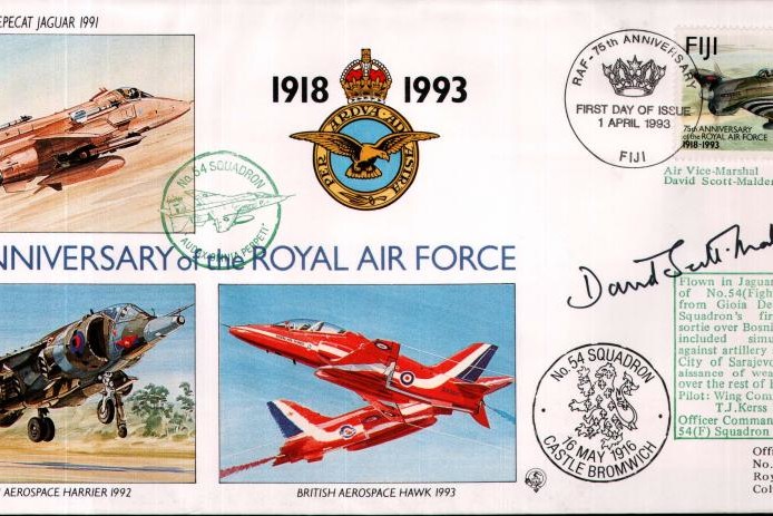 54 Squadron cover Sgd D Scott-Malden a BoB pilot