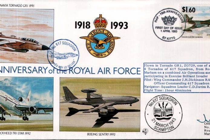 617 Squadron cover Sgd J H Dickinson OC 617 Sq