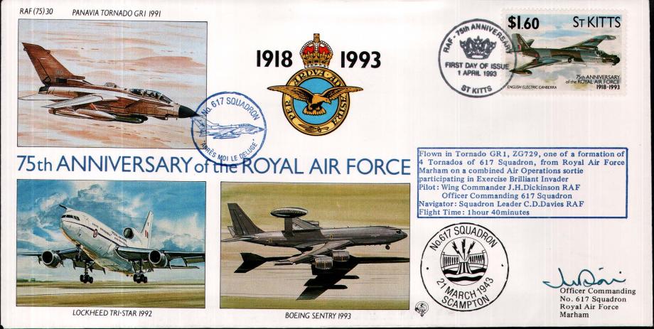 617 Squadron cover Sgd J H Dickinson OC 617 Sq