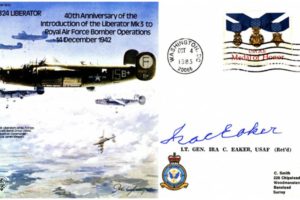 B24 Liberator cover Signed Ira C Eaker