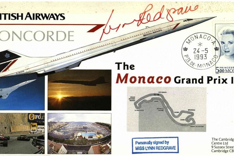 Concorde cover Monaco Grand Prix Sgd Lynn Redgrave