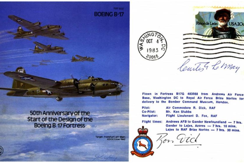 Boeing B17 Signed R Dick and Gen Curtis E Lemay USAF