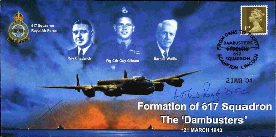 Dambusters 617 Squadron Cover Signed Arthur Poore