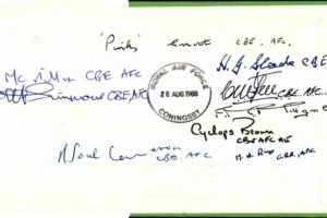 Defence Medal cover Signed 9 CBE holders