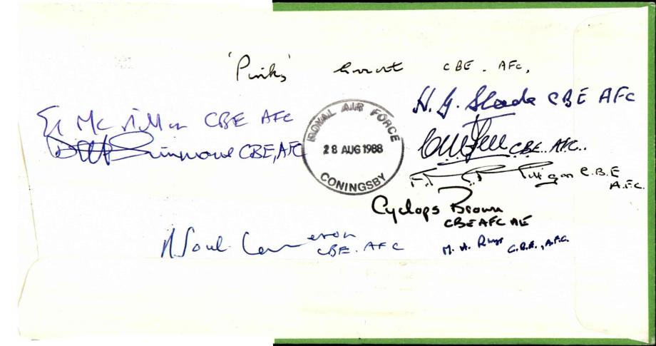 Defence Medal cover Signed 9 CBE holders