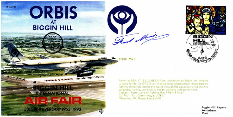 Orbis at Biggin Hill cover Signed Frank Muir