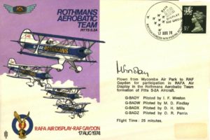 Rothmans Aerobatic Team cover Sgd M D Findlay