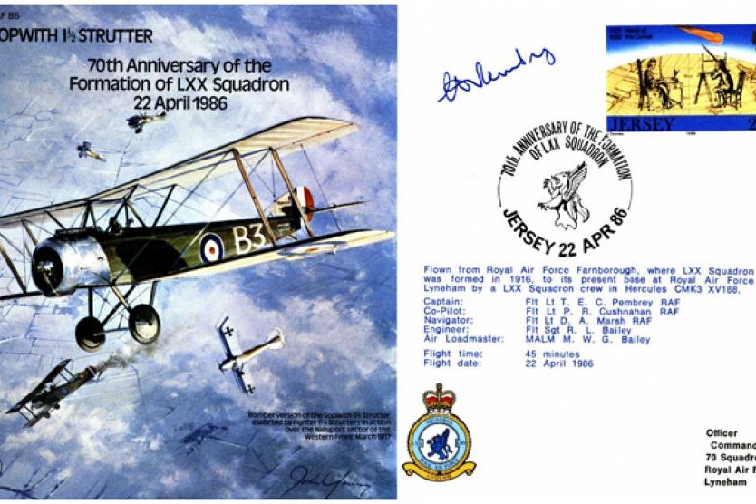 Sopwith Strutter cover Crew signed