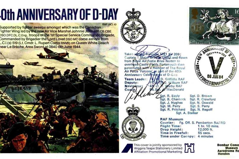 D Day cover 4 unknown sigs
