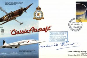 Spitfire Cover Signed Sir Frederick Rosier A BoB Pilot Of 43 Squadron